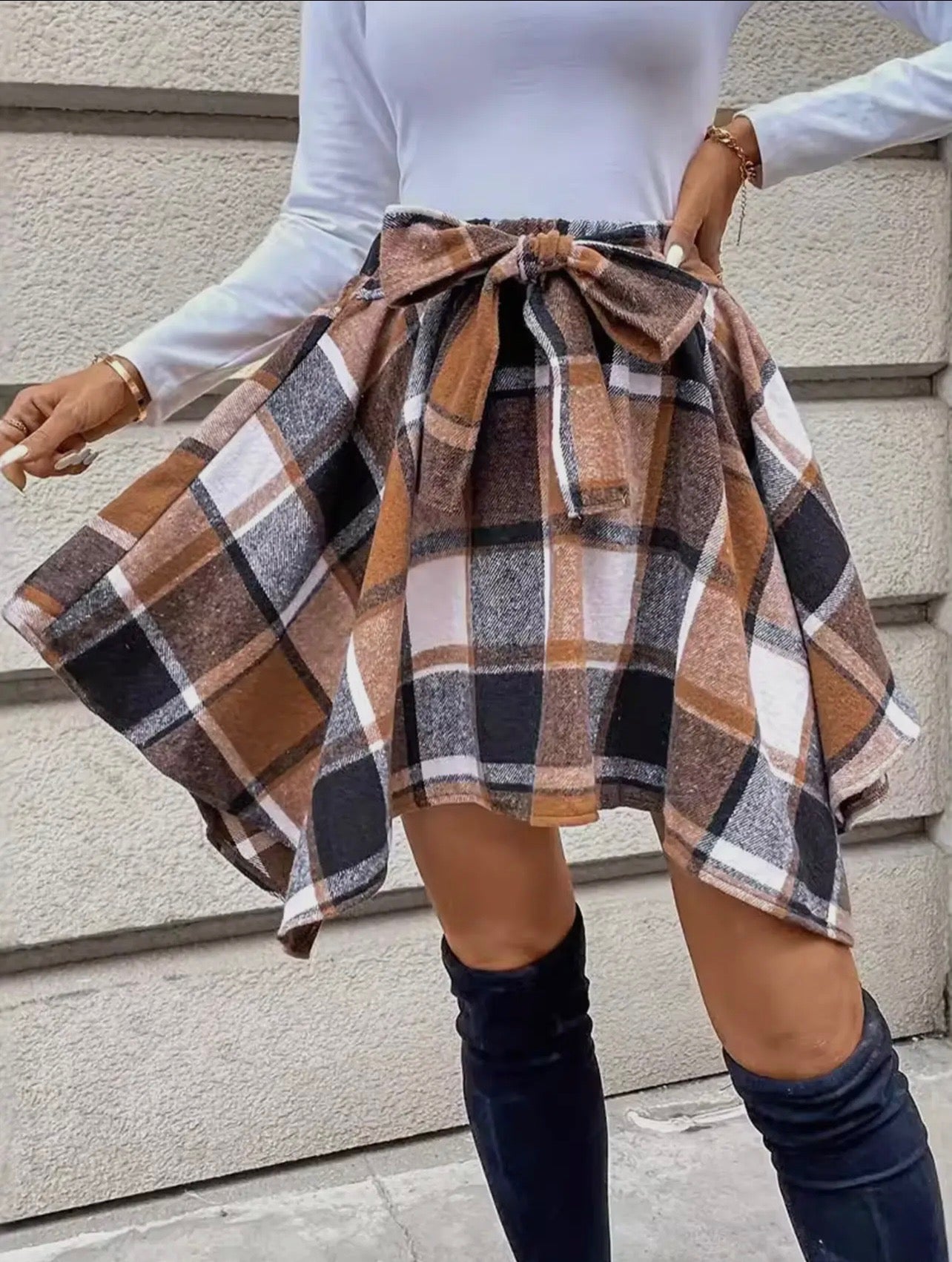 Fashion Plaid Skirt