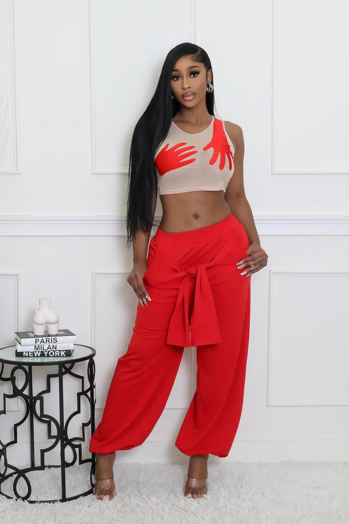 High-Waisted Stretch Pants