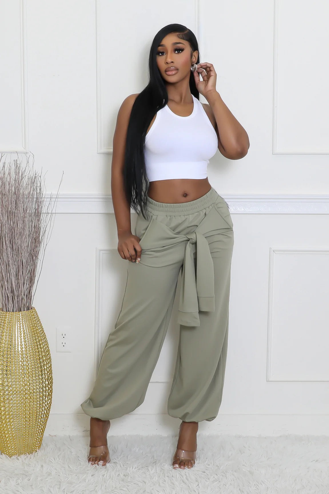 High-Waisted Stretch Pants