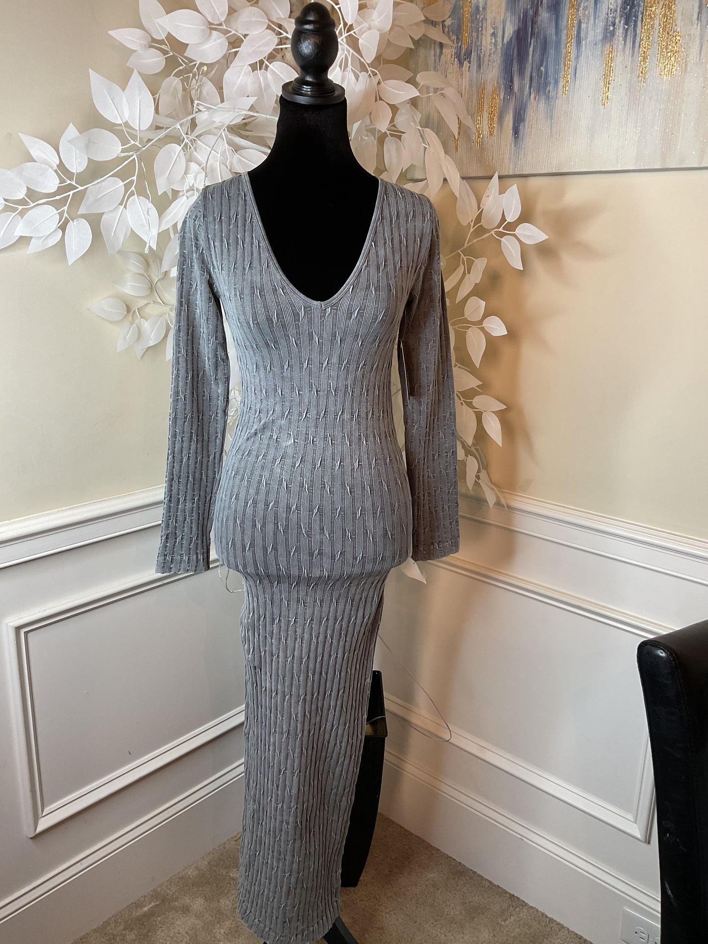 Longe Sleeve Faded Dress