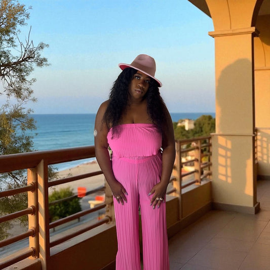 Sleeveless Pleated Jumpsuit