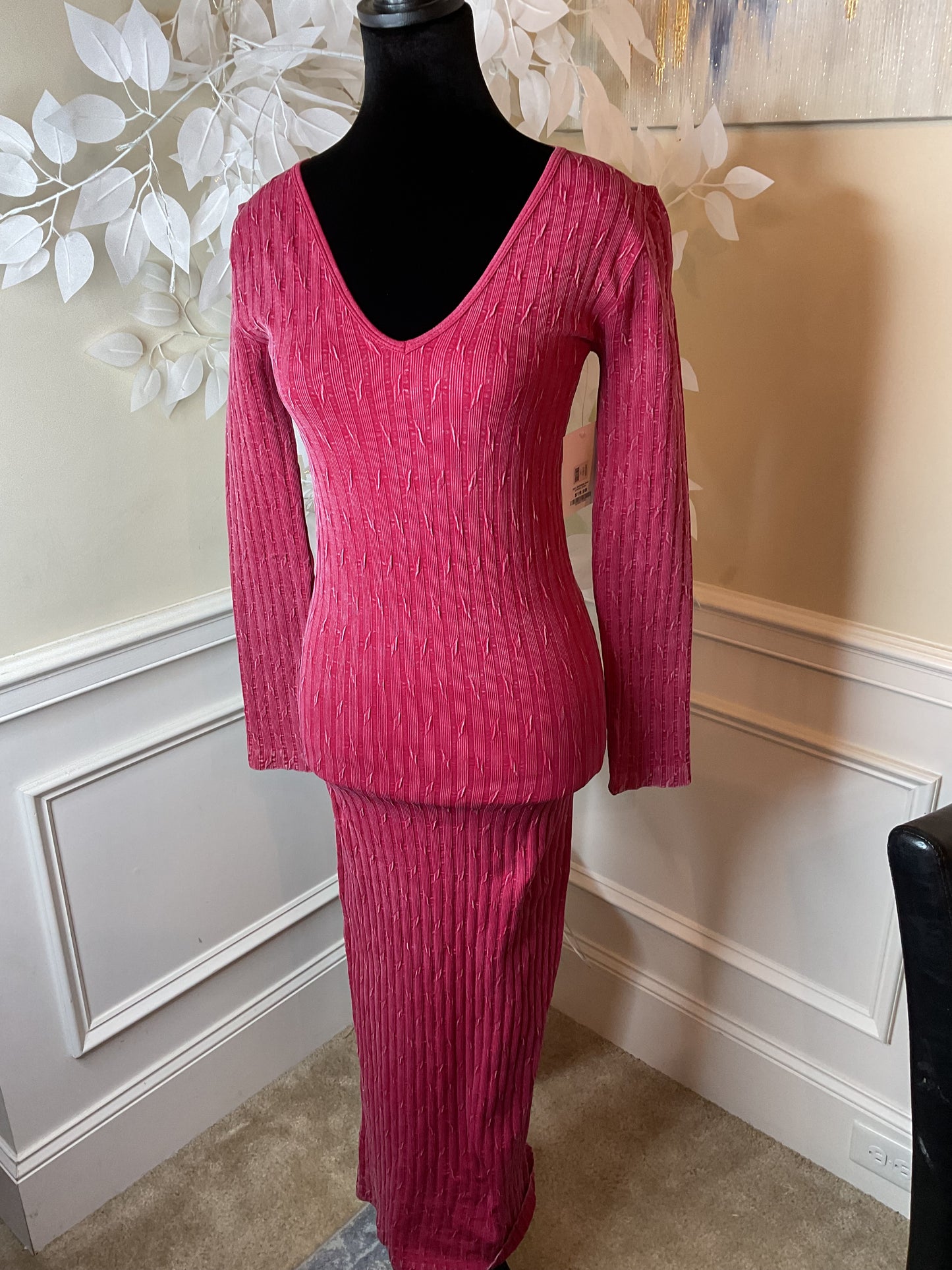 Longe Sleeve Faded Dress