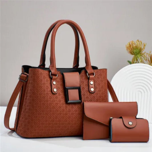 3-Piece First Lady Textured Bag