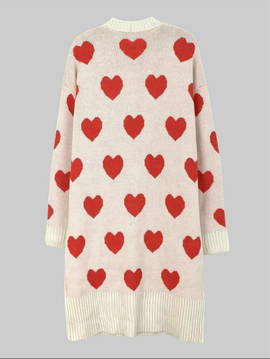 Long Sleeved Heart Cardigan