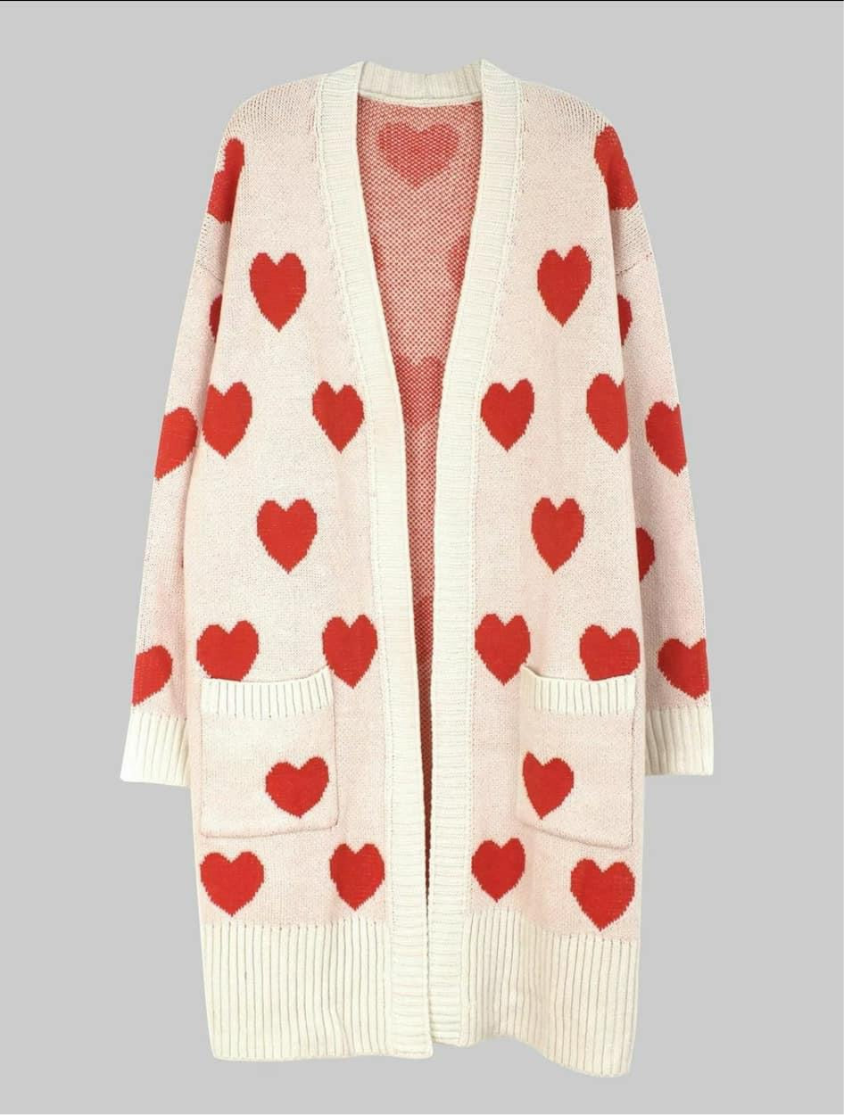 Long Sleeved Heart Cardigan