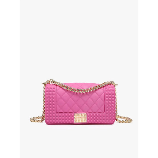 Quilted, Sudded Vegan Leather Crossbody