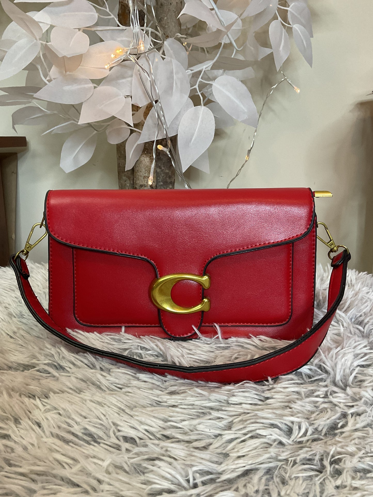 Red Leather Crossbody
