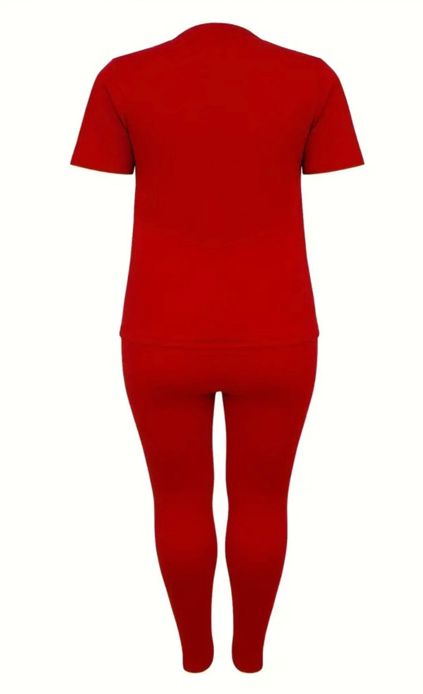 Short Sleeve Shirt and Leggings Set