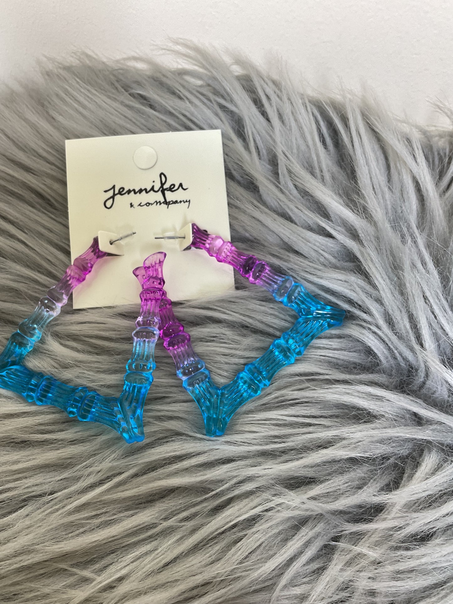 Ombré Colored Triangle Earrings