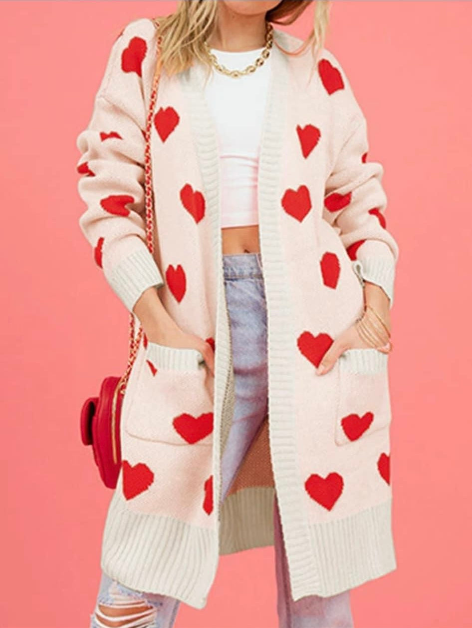 Long Sleeved Heart Cardigan