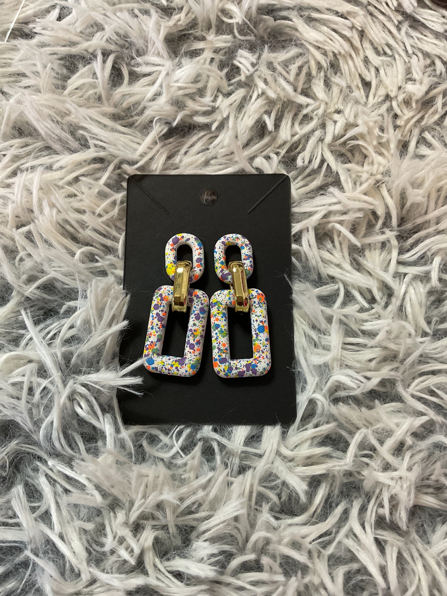 Speckled Paint Earrings