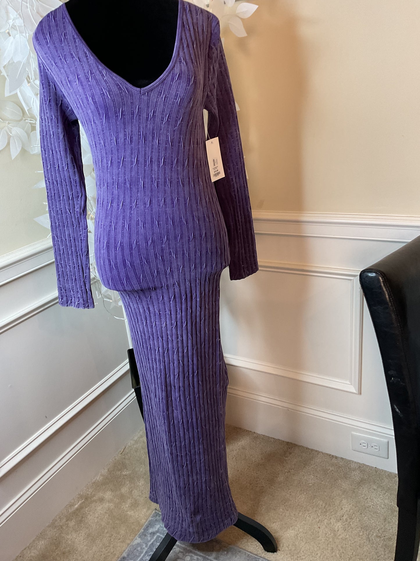 Longe Sleeve Faded Dress