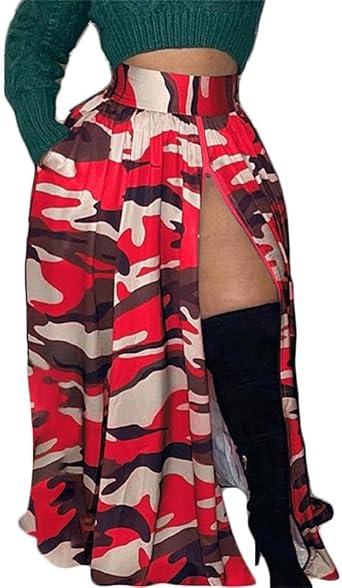 Camouflage Adjustable Zipper Skirt
