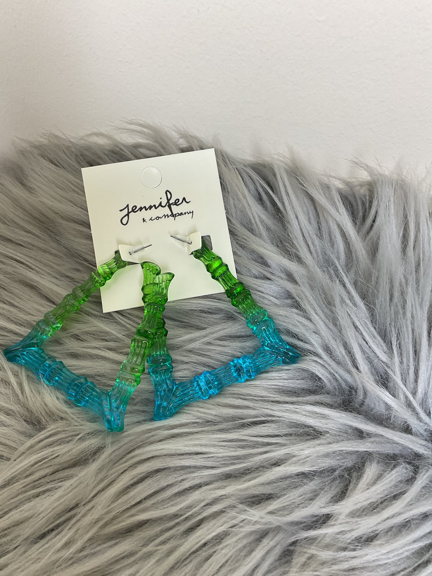Ombré Colored Triangle Earrings
