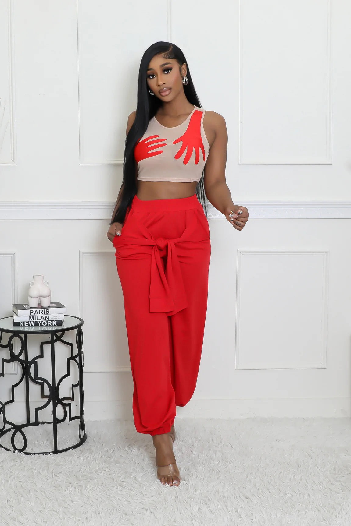 High-Waisted Stretch Pants