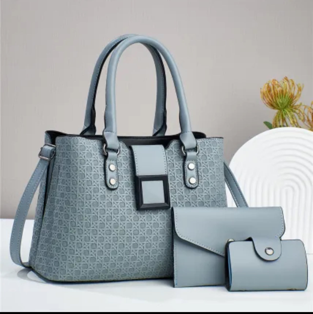 3-Piece First Lady Textured Bag