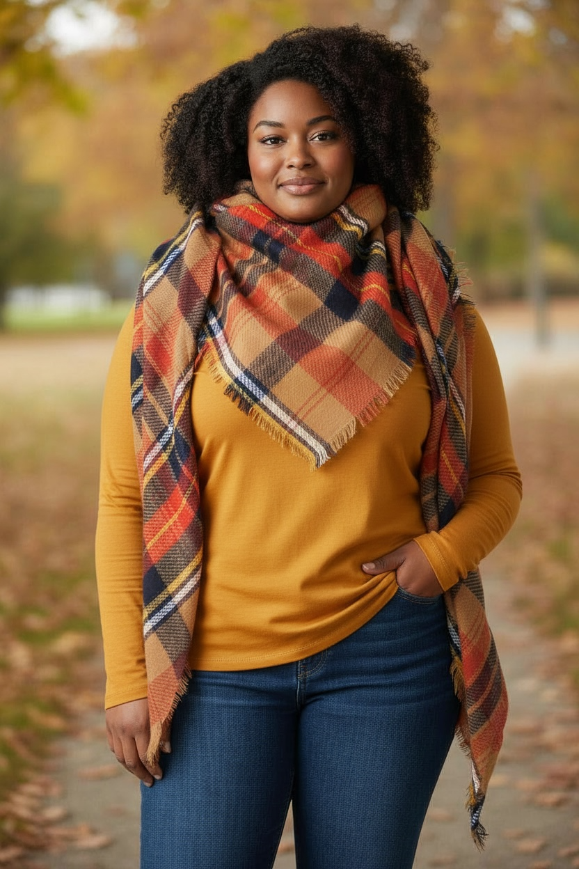Cozy Plaid Scarf