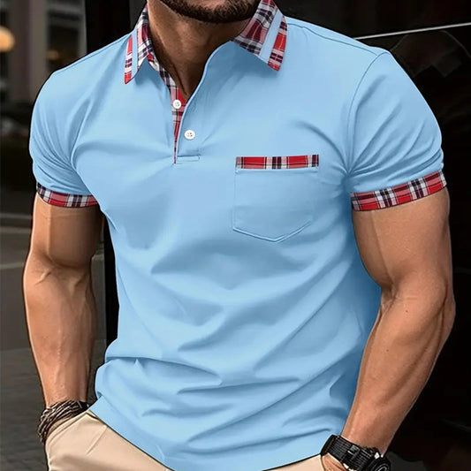 Men's Button Pocket Collar Shirt