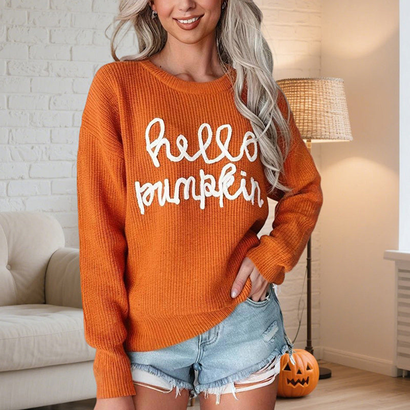 Hello Pumpkin Fall Sweater