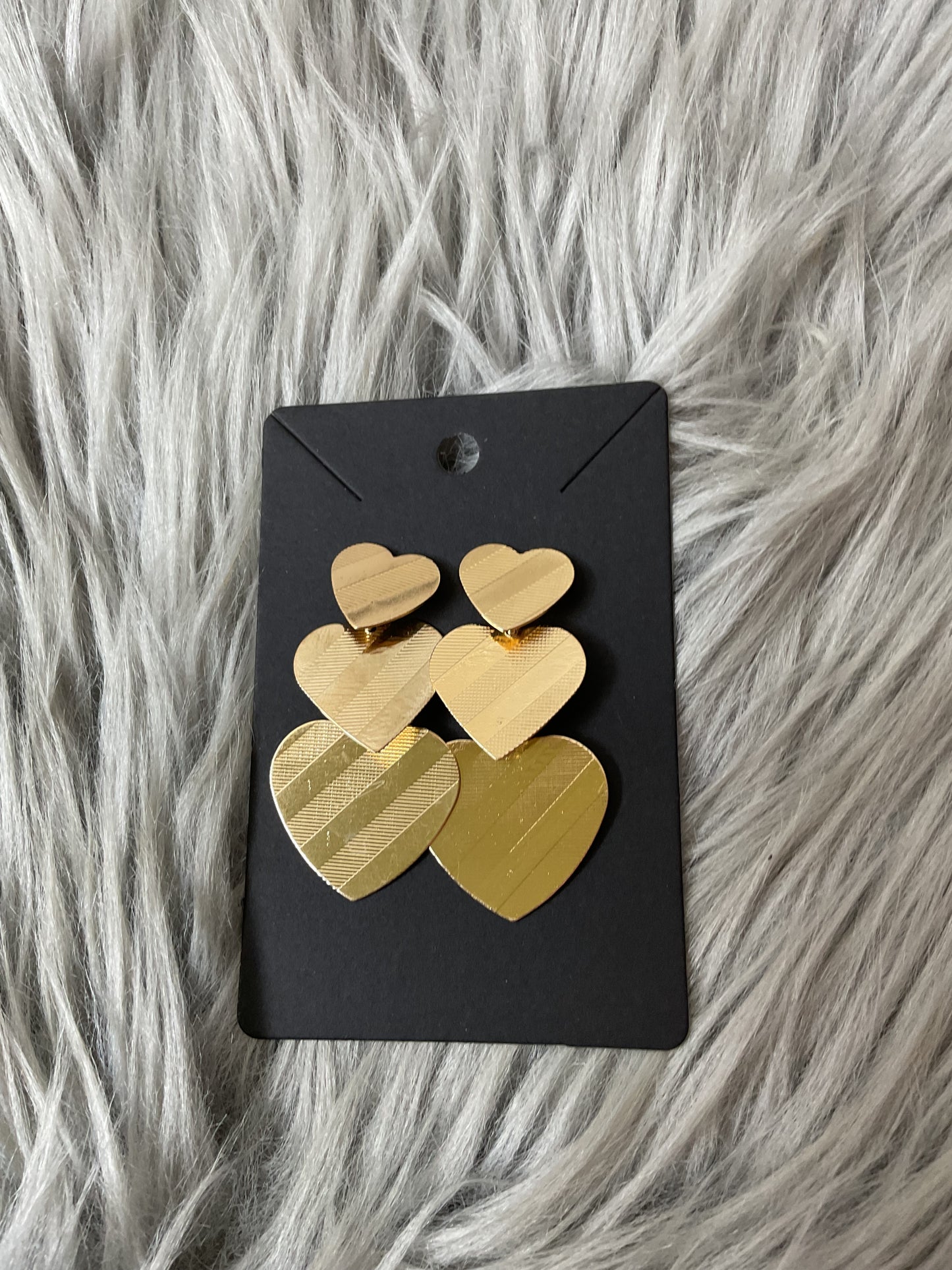 Three Heart Earrings