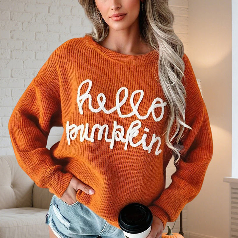 Hello Pumpkin Fall Sweater