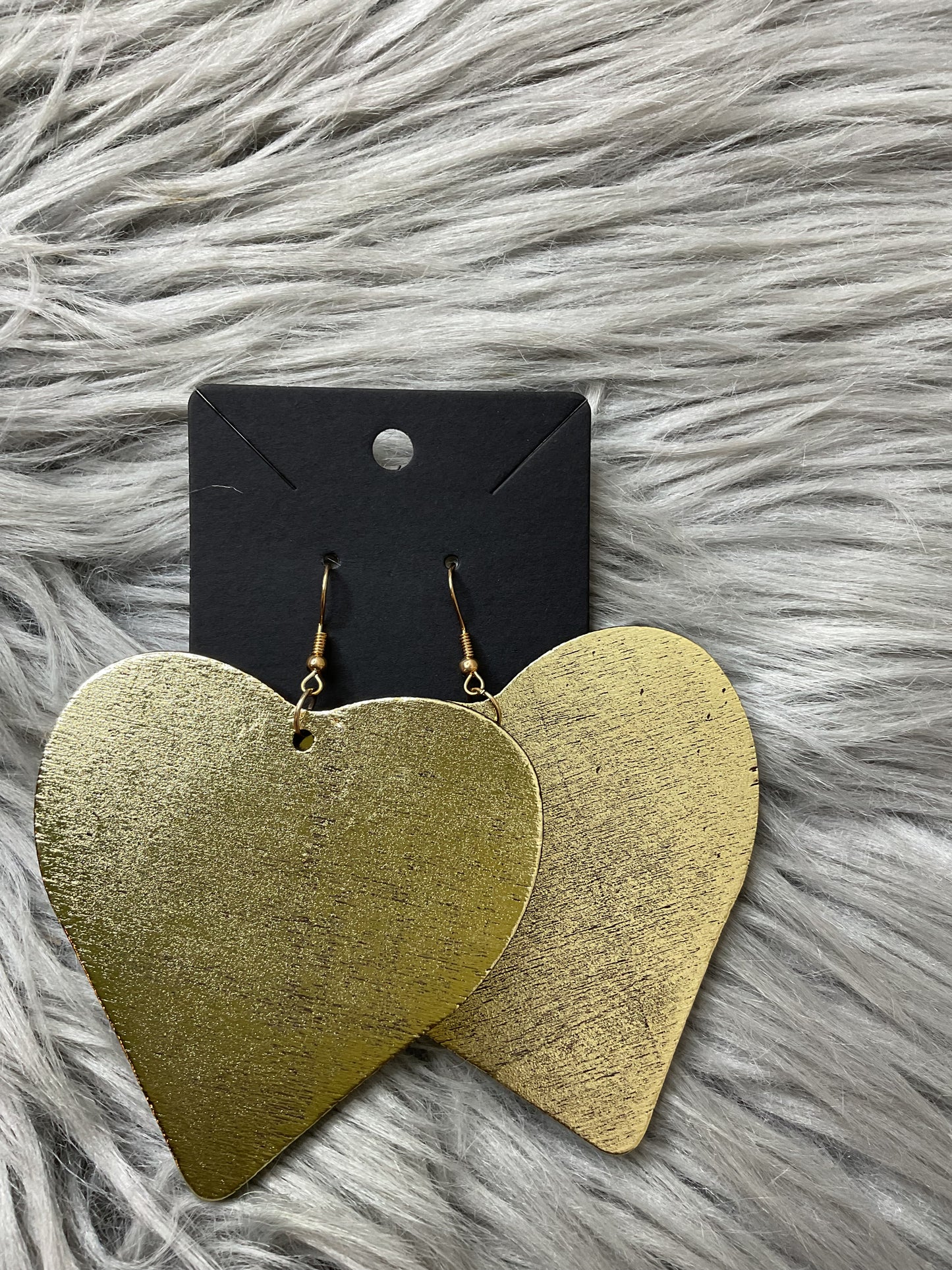 Wooden Heart Earrings