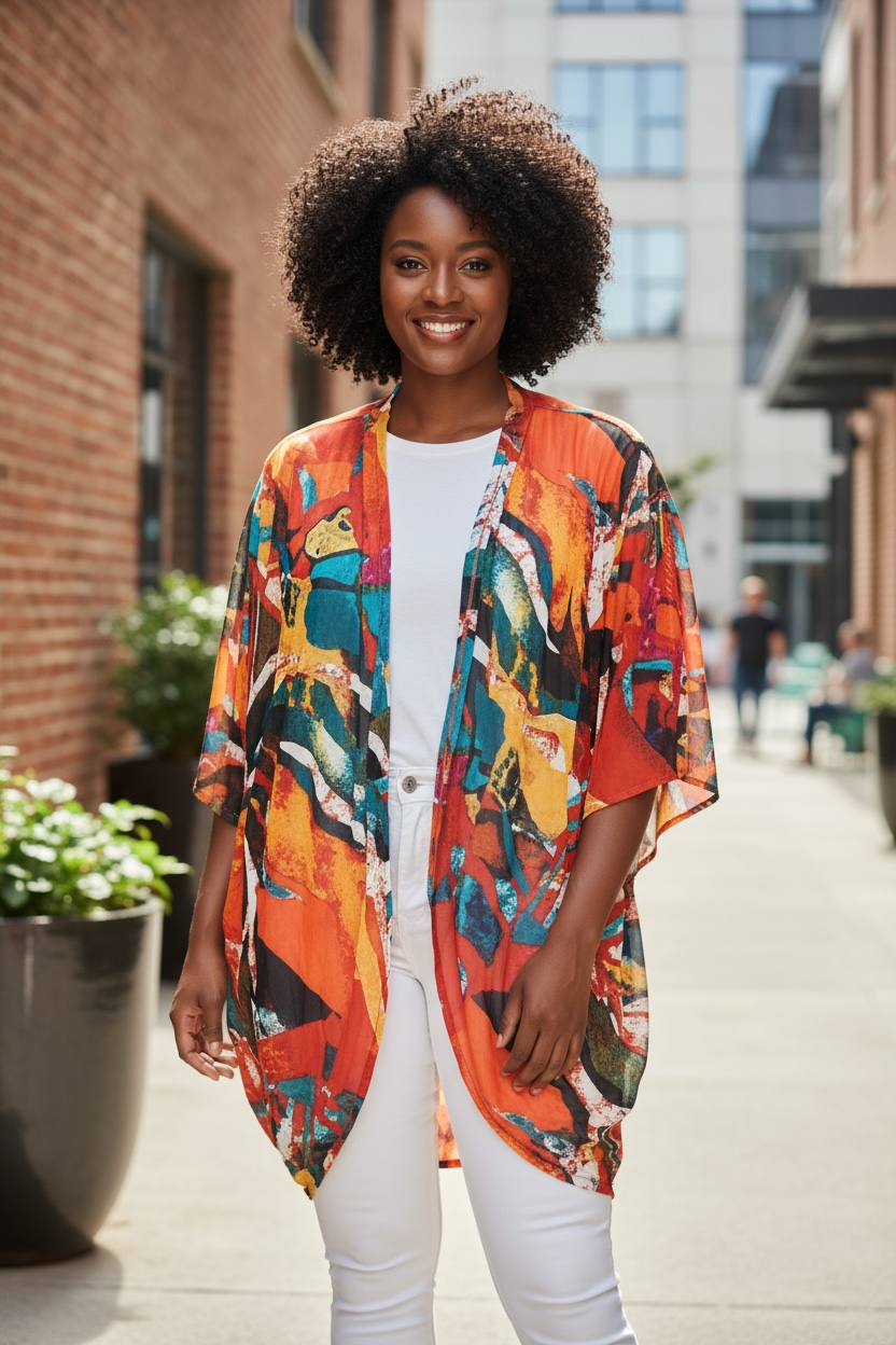 Plus Size Sheer Kamino