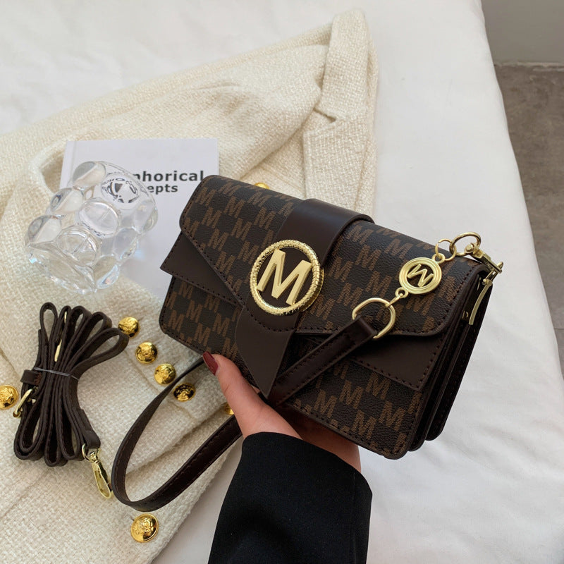 Niche Printed Letter Messenger Bag