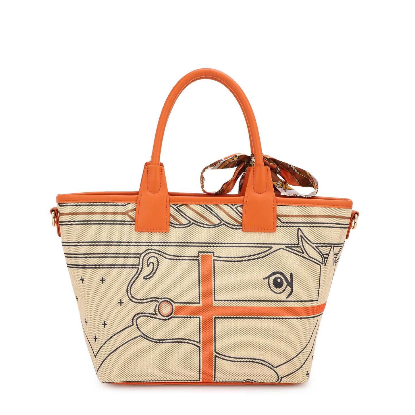SHRIYA PRINTED TOTE BAG WITH TWILLY
