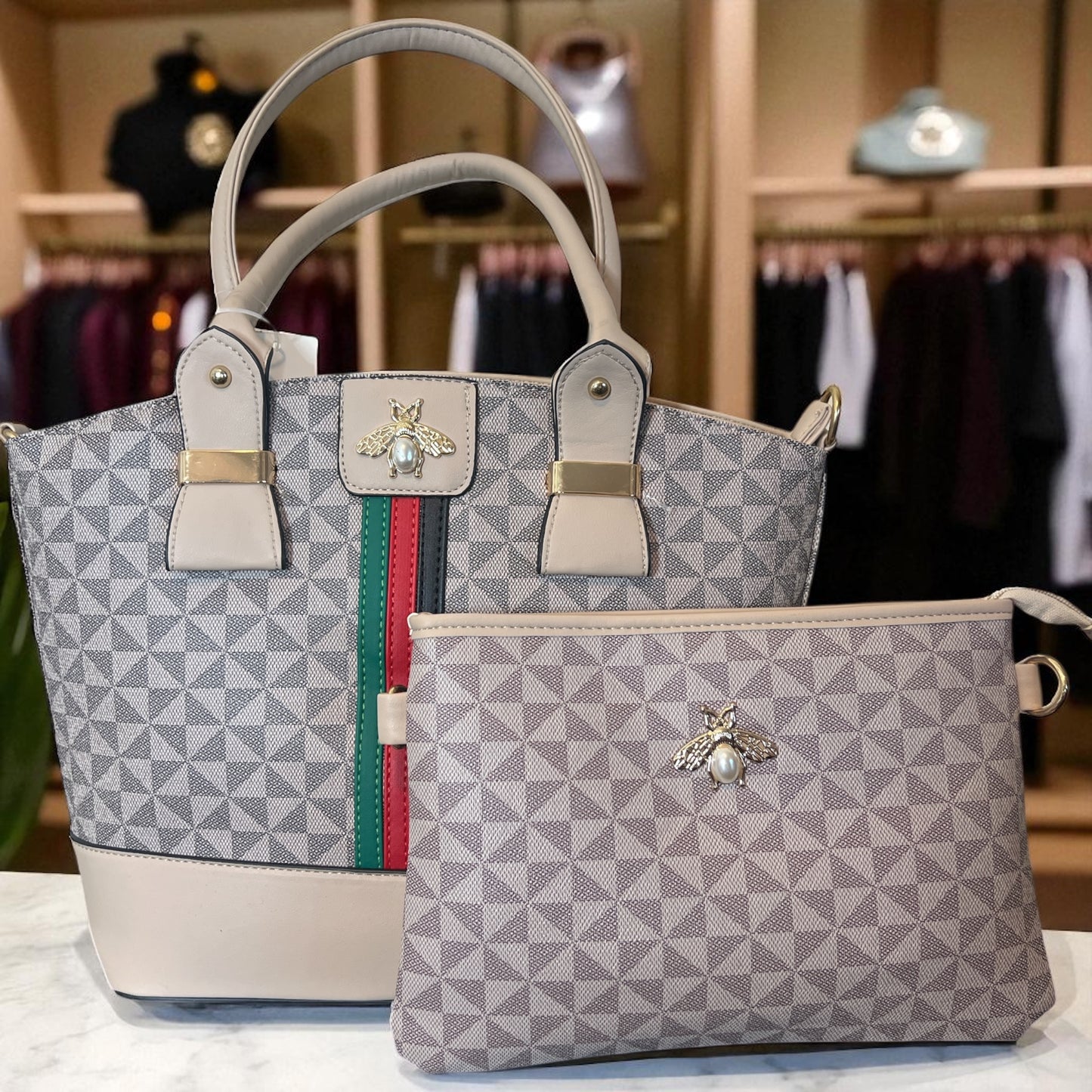 2-Piece Luxe Bee Bag Set