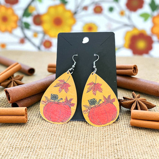 Pumpkin Teardrop Earrings