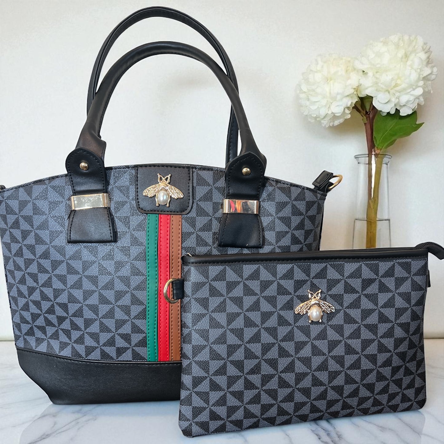 2-Piece Luxe Bee Bag Set