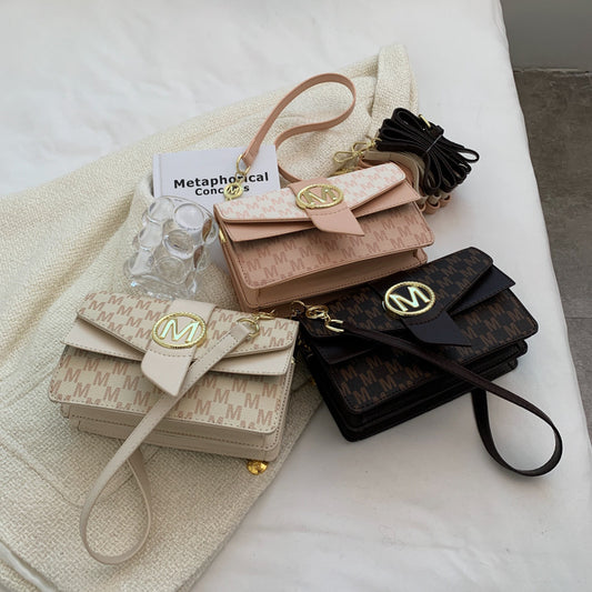 Niche Printed Letter Messenger Bag