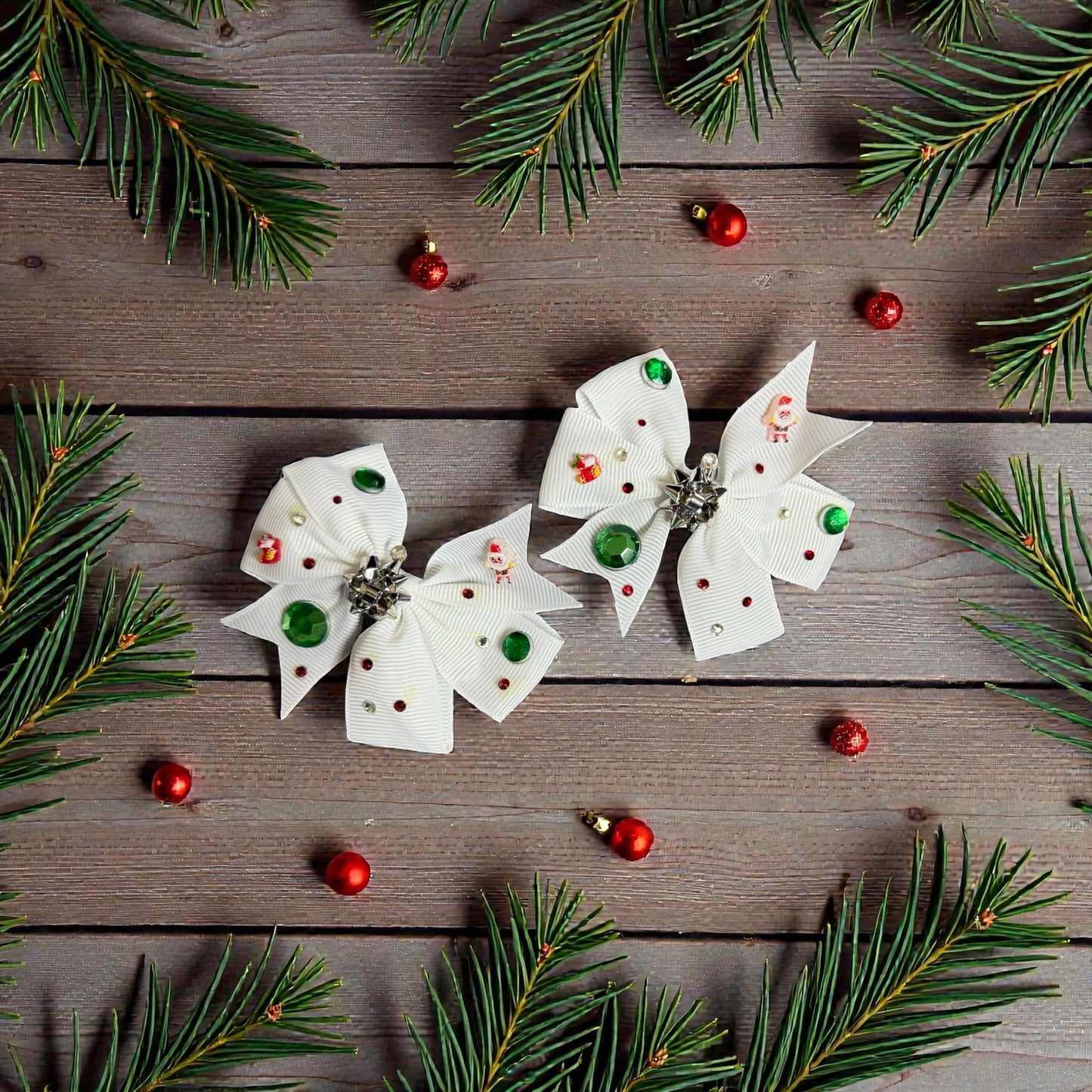 Handmade Christmas Junk Bows