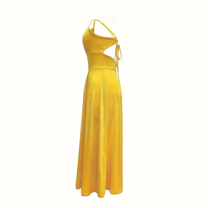 Deep V Neck Maxi Dress
