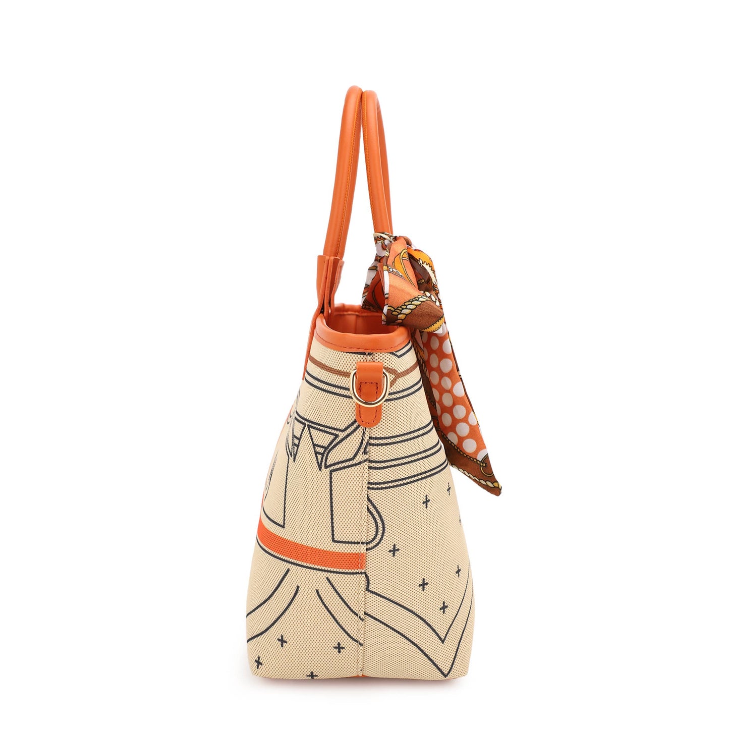 SHRIYA PRINTED TOTE BAG WITH TWILLY