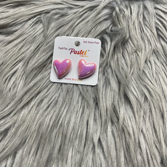 Kids heart colored earrings