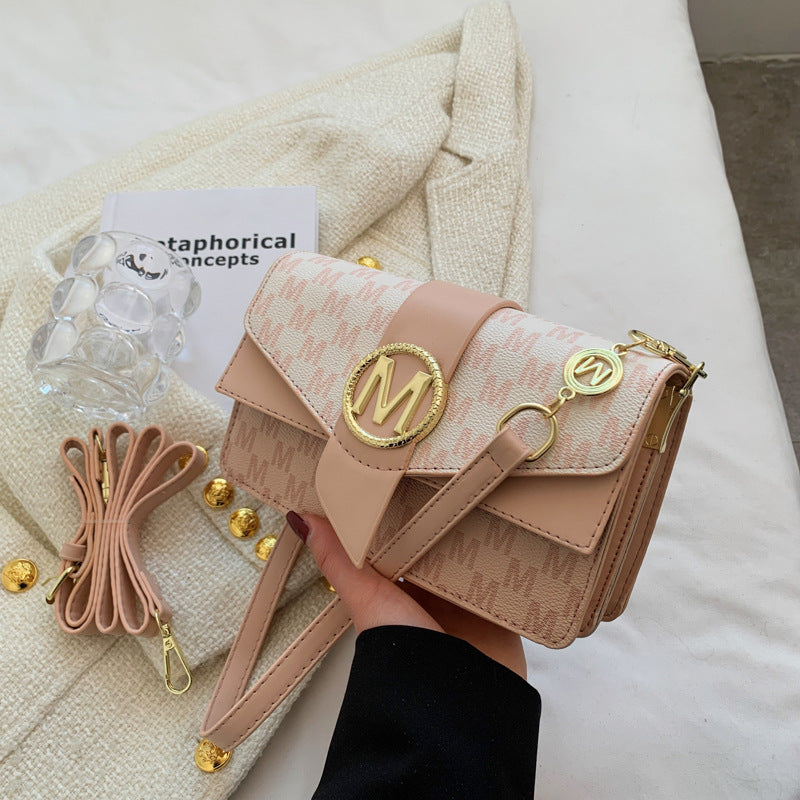 Niche Printed Letter Messenger Bag