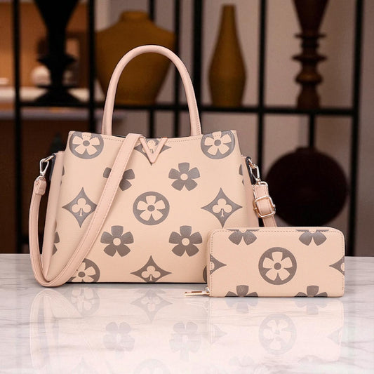 Floral Print Wallet and Tote Set