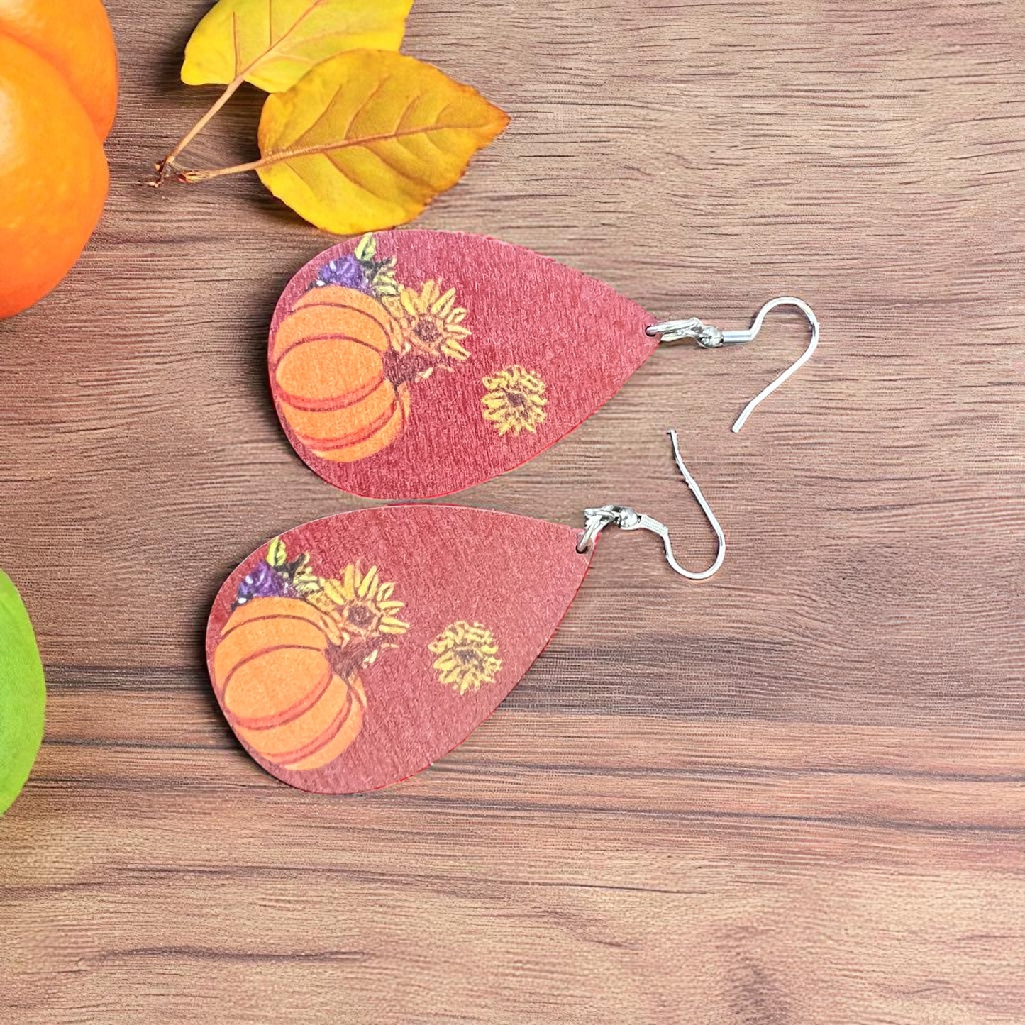 Pumpkin Teardrop Earrings
