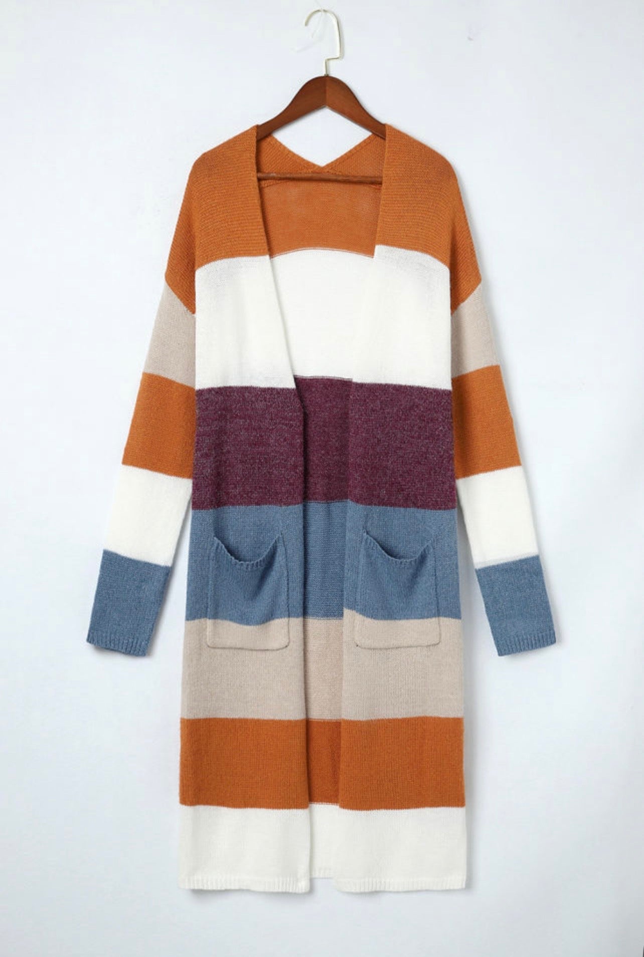 Hues Pocket Colorblock Cardigan