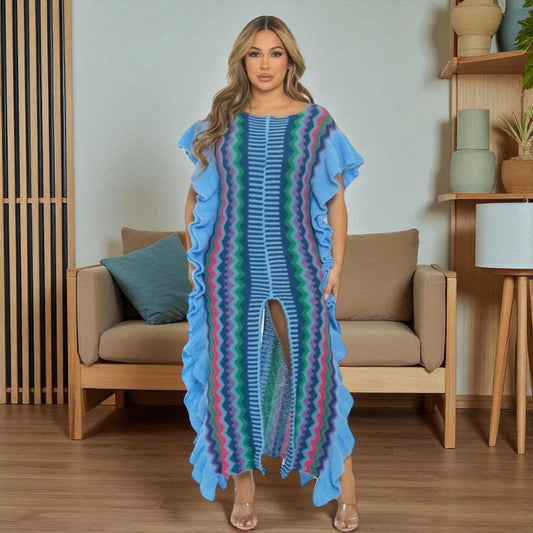 Riviera Ruffle Knit Split Dress
