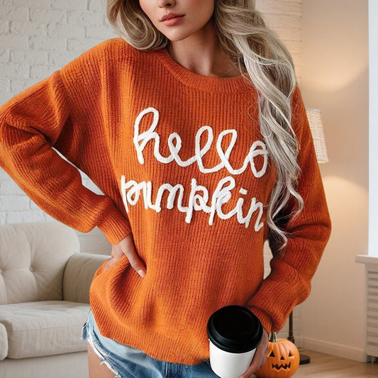 Hello Pumpkin Fall Sweater