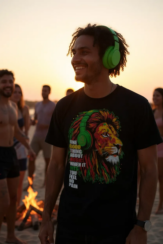 Feel the Music Lion Tee