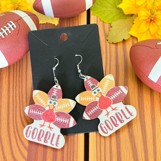 Football Turkey Earrings