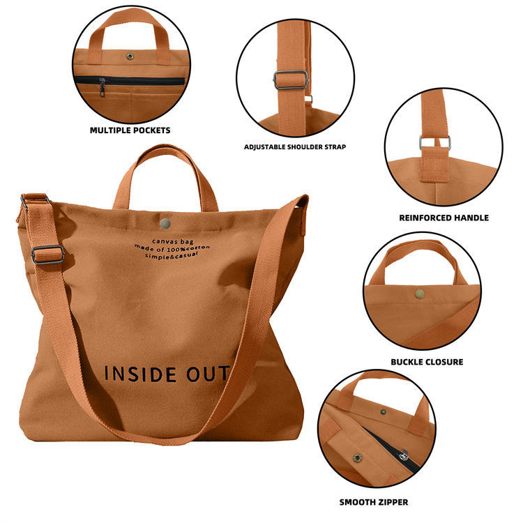 Inside Out Canvas Tote Bag