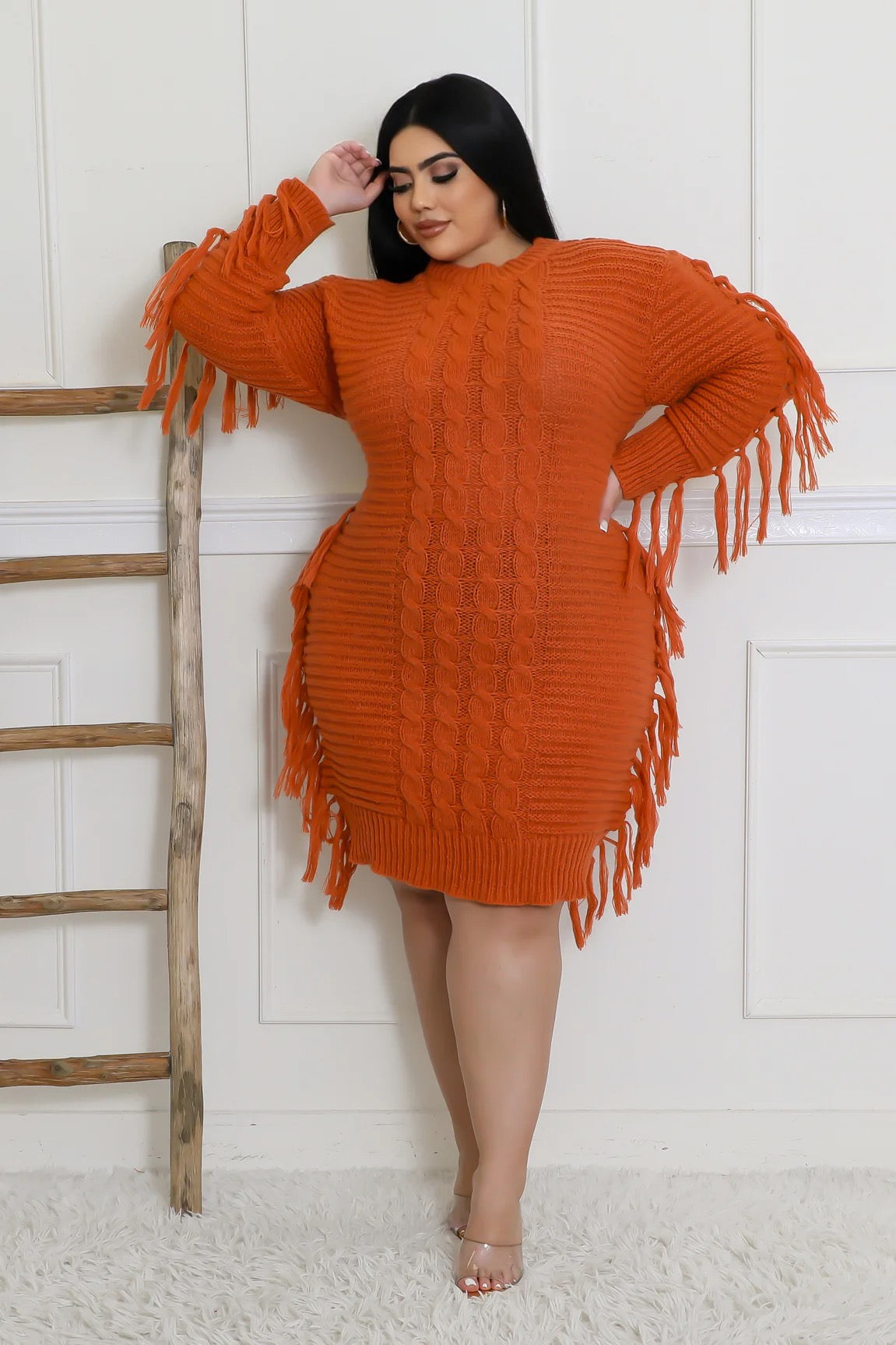 Rustic Sweater Dress Plus-Size