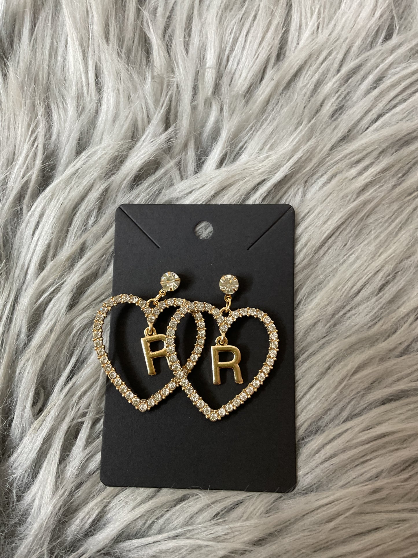 Bling Heart Earrings