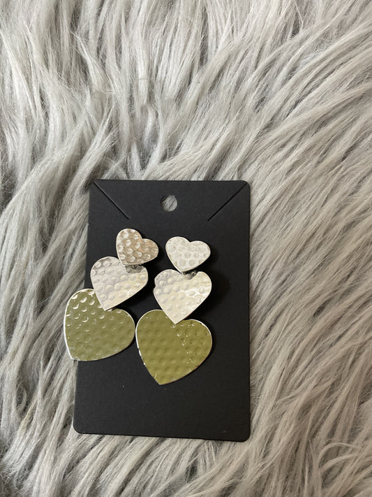 Three Heart Earrings