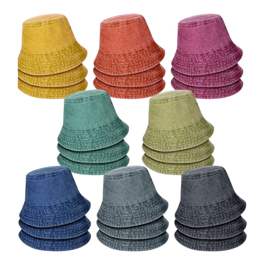 Faded Denim Bucket Hat